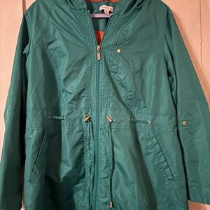 Susan Graver Teal Outerwear with Orange Interior